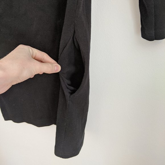 LAST CHANCE Black American Apparel Off-Shoulder Fitted Dress - Picture 3 of 4